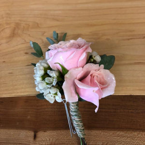 Rose Simple Prom Boutonnieres