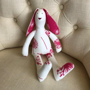 Stuffed Soft Bunny - White-Pink