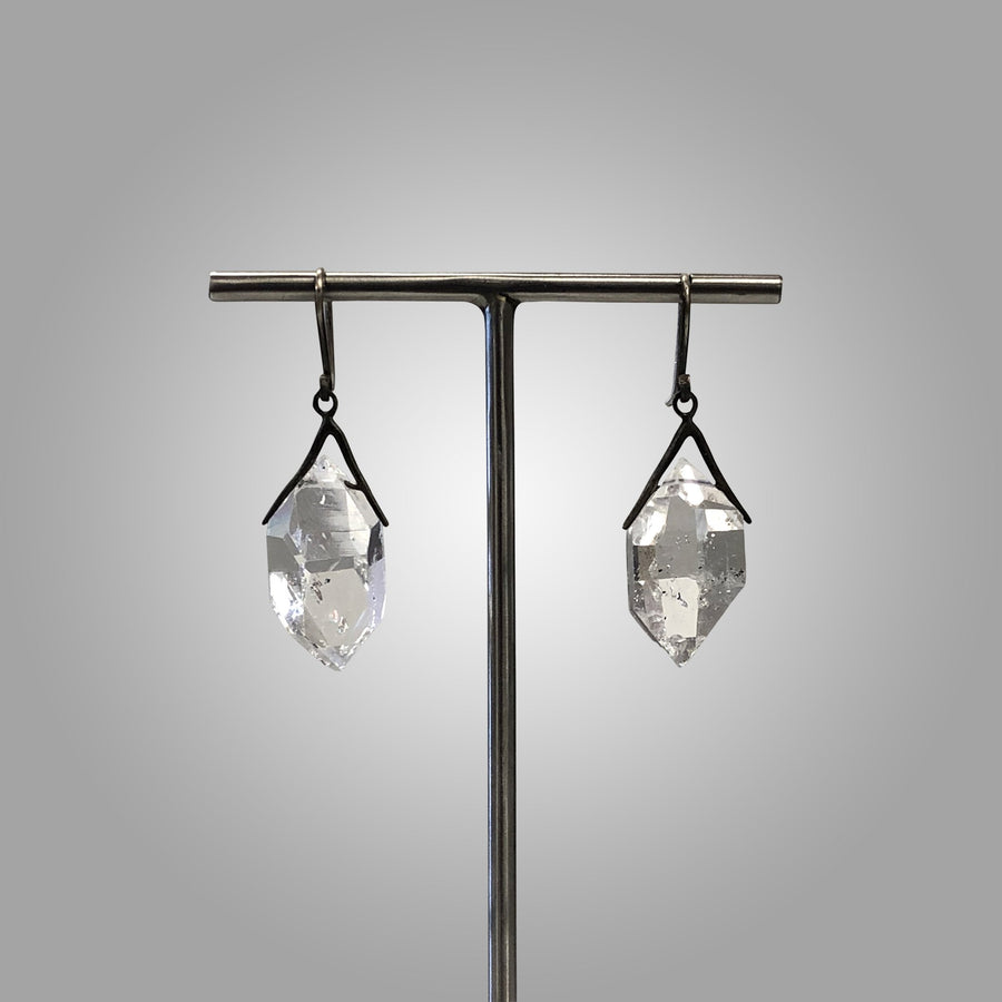 Large Sticks and Stone Herkamer Diamond Earrings