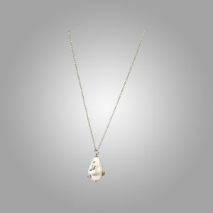 Grand White Baroque Pearl Necklace with Barnacles
